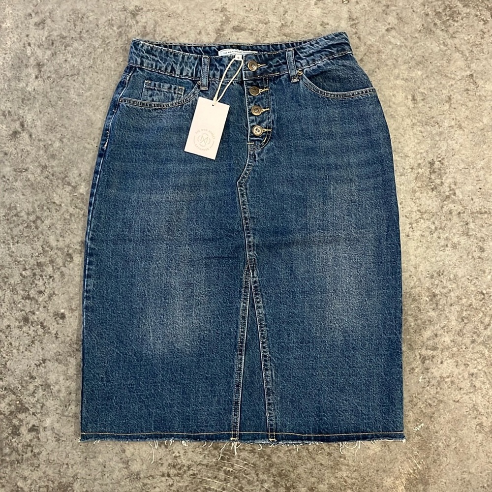 ✨ NWT The Main Street Exchange Denim Midi Skirt
